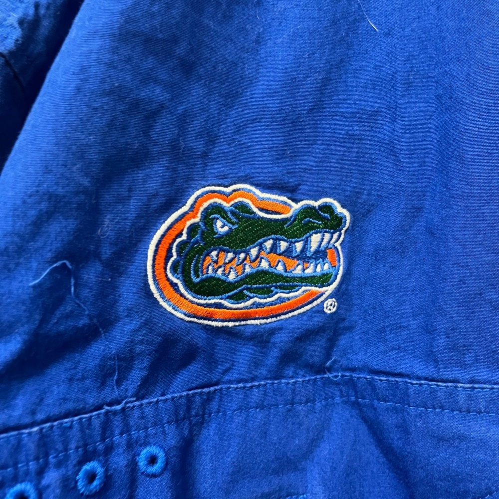 Florida Gators Columbia PFG Shirt Fishing Button Down UF University Blue XXL